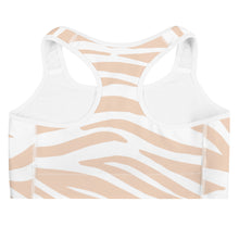 Load image into Gallery viewer, South Central Girl Nude Zebra Sports Bra