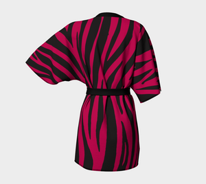 South Central Girl Hot Pink Zebra Robe