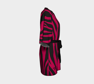 South Central Girl Hot Pink Zebra Robe