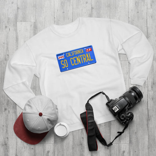 South Central Man / Girl Blue Vintage South Central License Plate Crew Neck Sweatshirt