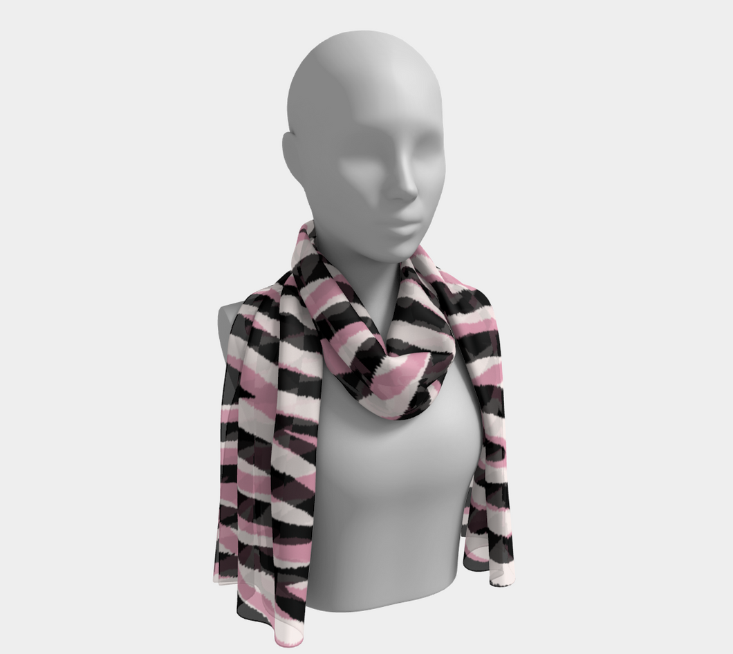 South Central Girl Pink Tiger Stripe Scarf