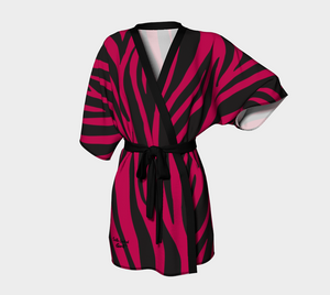 South Central Girl Hot Pink Zebra Robe