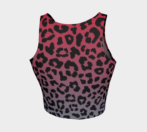 South Central Girl Ombre Leopard Athletic Crop Top