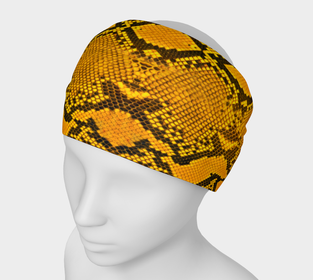 South Central Girl Yellow Snakeskin Headband