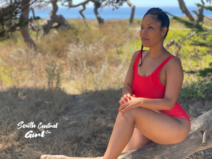 South Central Girl Valentina Red One-Piece Swimsuit