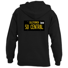 Load image into Gallery viewer, South Central California Vintage License Plate Zip Hoodie