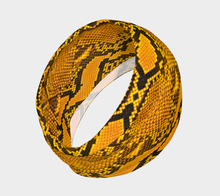Load image into Gallery viewer, South Central Girl Yellow Snakeskin Headband