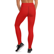 Load image into Gallery viewer, South Central Girl Valentina Red Yoga Leggings