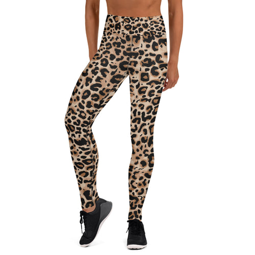 South Central Girl Brown Leopard Yoga Leggings