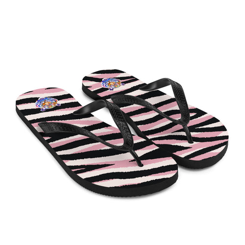 South Central Girl Pink Tiger Stripe Flip-Flops