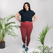 Load image into Gallery viewer, South Central Girl Red and Black Plus Size Leggings