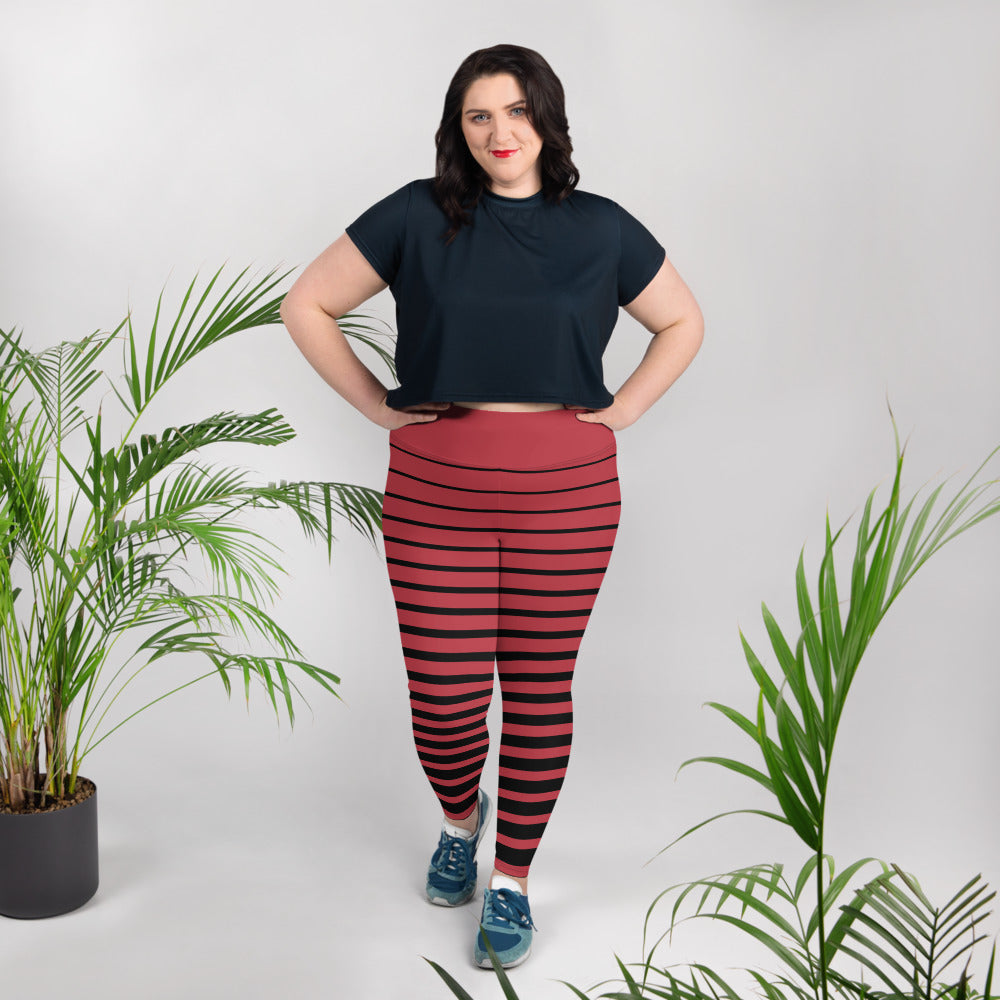 South Central Girl Red and Black Plus Size Leggings