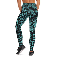 Load image into Gallery viewer, South Central Girl Crocodile Blue Yoga Leggings