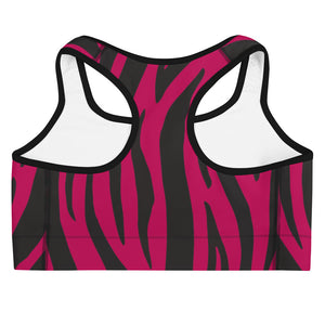 South Central Girl Hot Pink Zebra Sports Bra