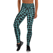 Load image into Gallery viewer, South Central Girl Crocodile Blue Yoga Leggings