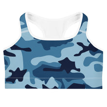 Load image into Gallery viewer, South Central Girl Blue Army Fatigue Sports Bra