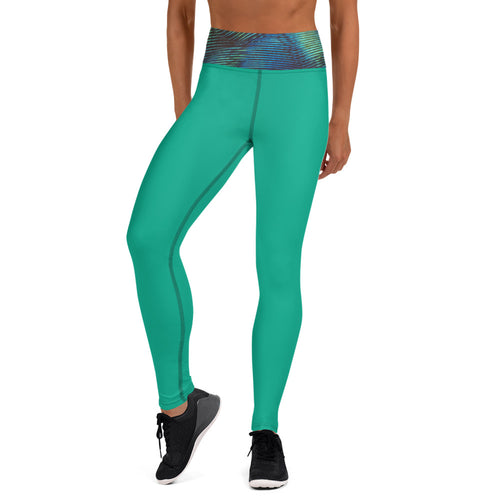 South Central Girl Peacock Yoga Leggings