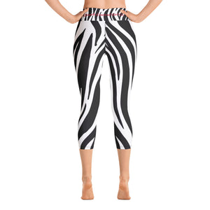 South Central Girl Zebra Yoga Capri Leggings