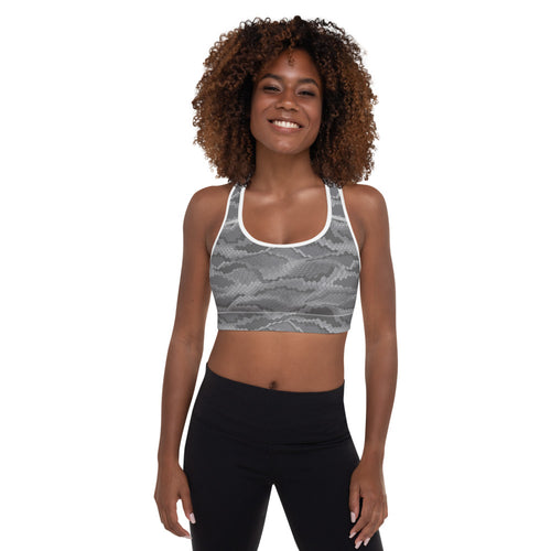 South Central Girl Snakeskin Pattern Padded Sports Bra