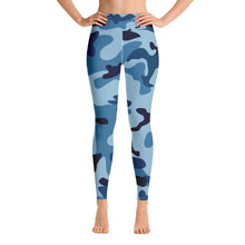 Load image into Gallery viewer, South Central Girl Blue Army Fatigue Yoga Leggings