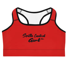 Load image into Gallery viewer, South Central Girl Valentina Red Sports bra