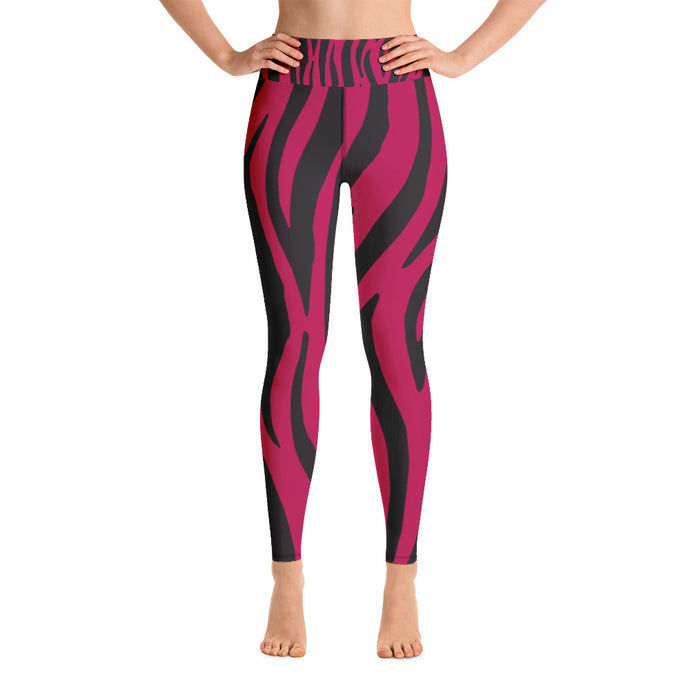 South Central Girl Hot Pink Zebra Yoga Leggings