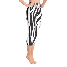 Load image into Gallery viewer, South Central Girl Zebra Yoga Capri Leggings