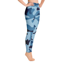 Load image into Gallery viewer, South Central Girl Blue Army Fatigue Yoga Leggings