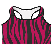 Load image into Gallery viewer, South Central Girl Hot Pink Zebra Sports Bra