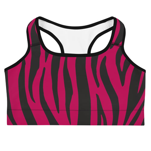 South Central Girl Hot Pink Zebra Sports Bra