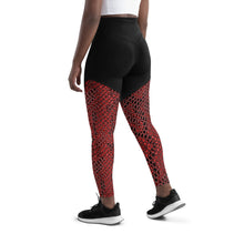 Load image into Gallery viewer, South Central Girl Red Snakeskin Print Sports Leggings